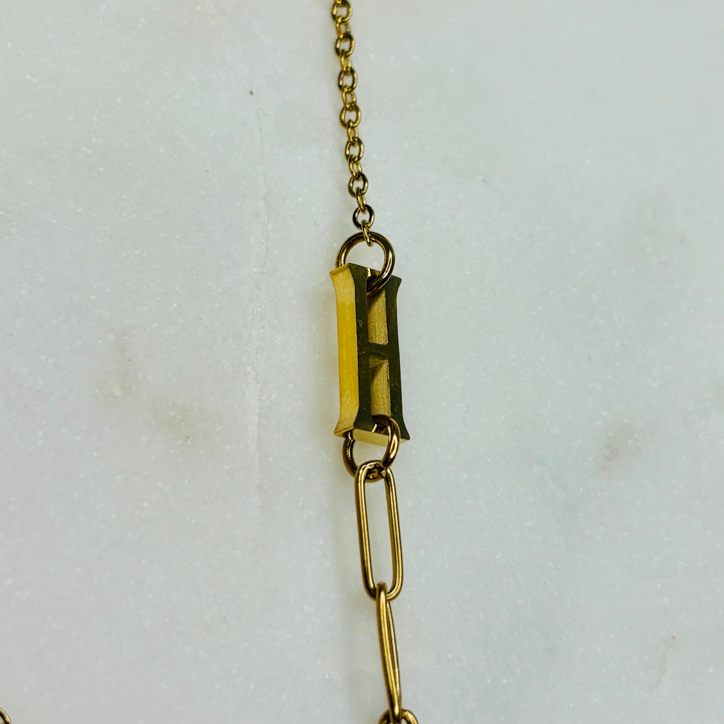 Gold Heart Link Necklace