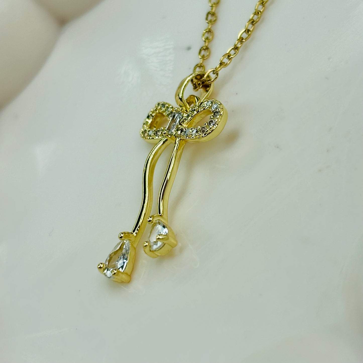 Sparkle Bow Necklace