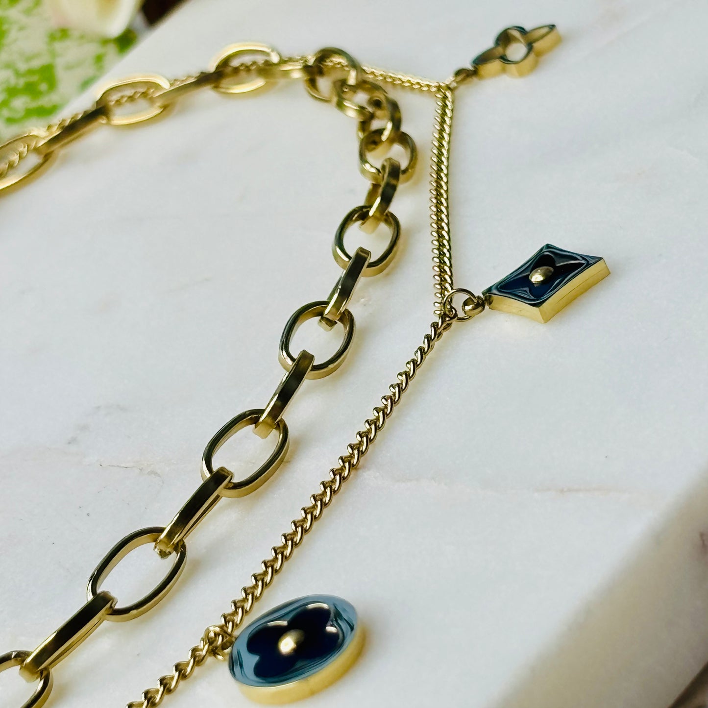 Midnight Golden Layered Necklace