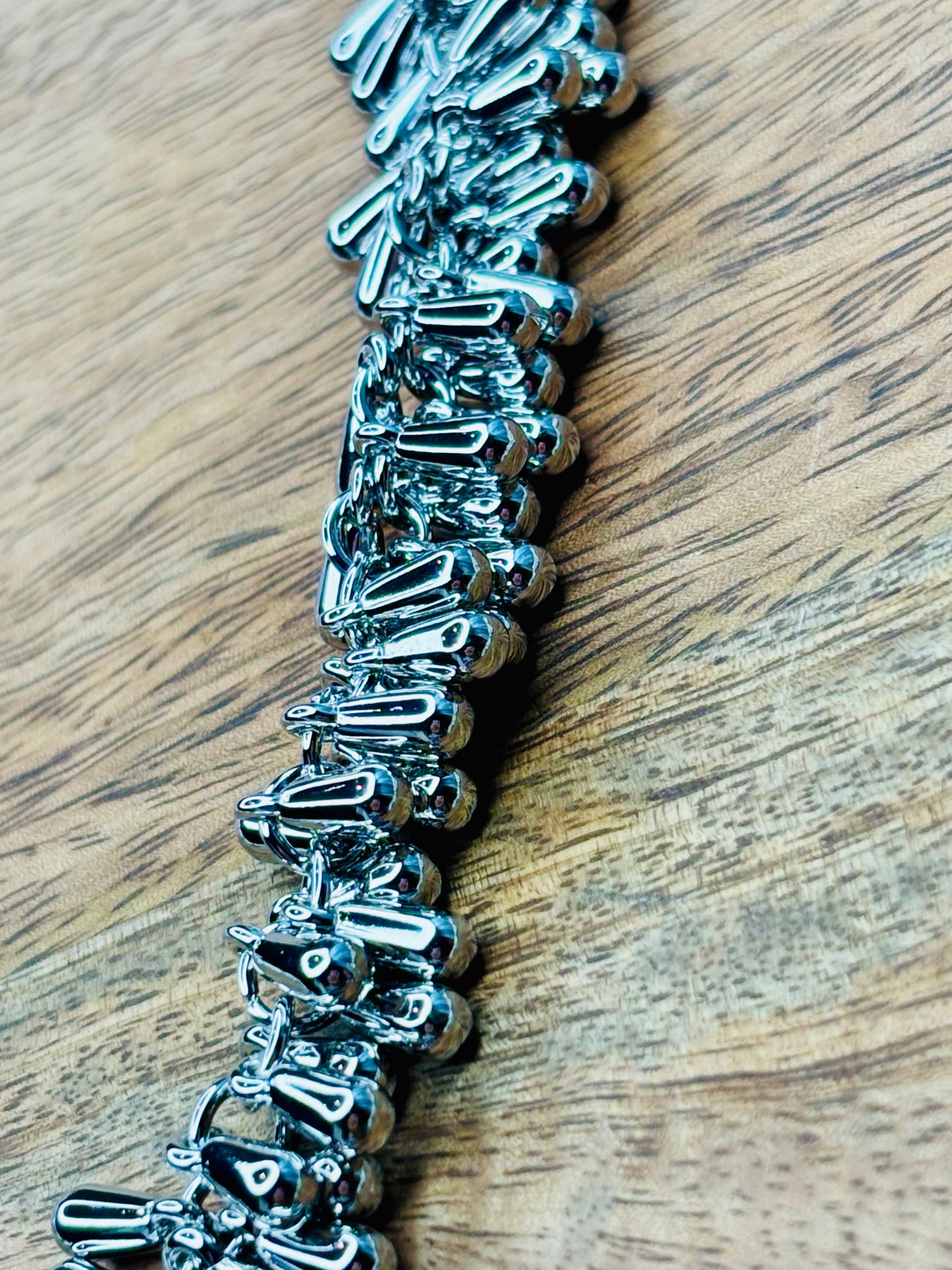 Asymmetrical Silver Liquid Necklace