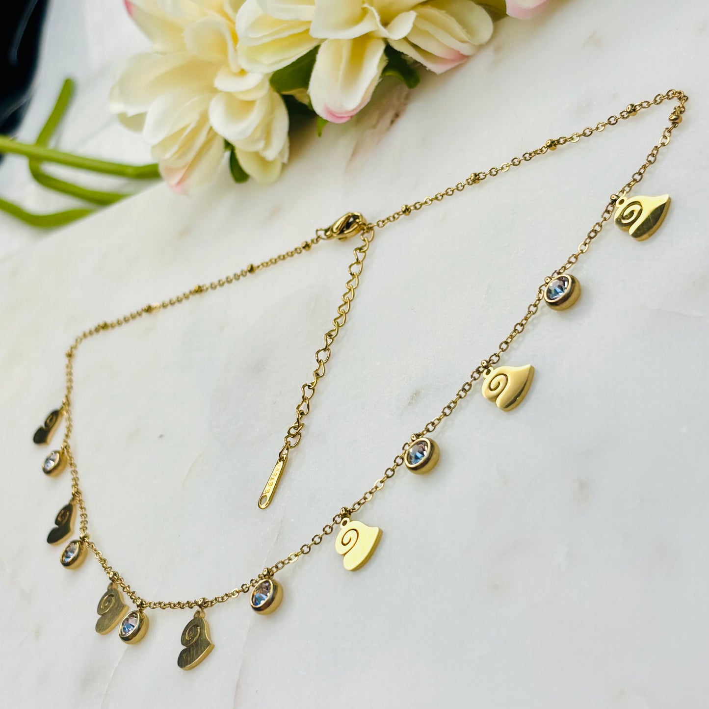 Heart Zircon Charm Necklace