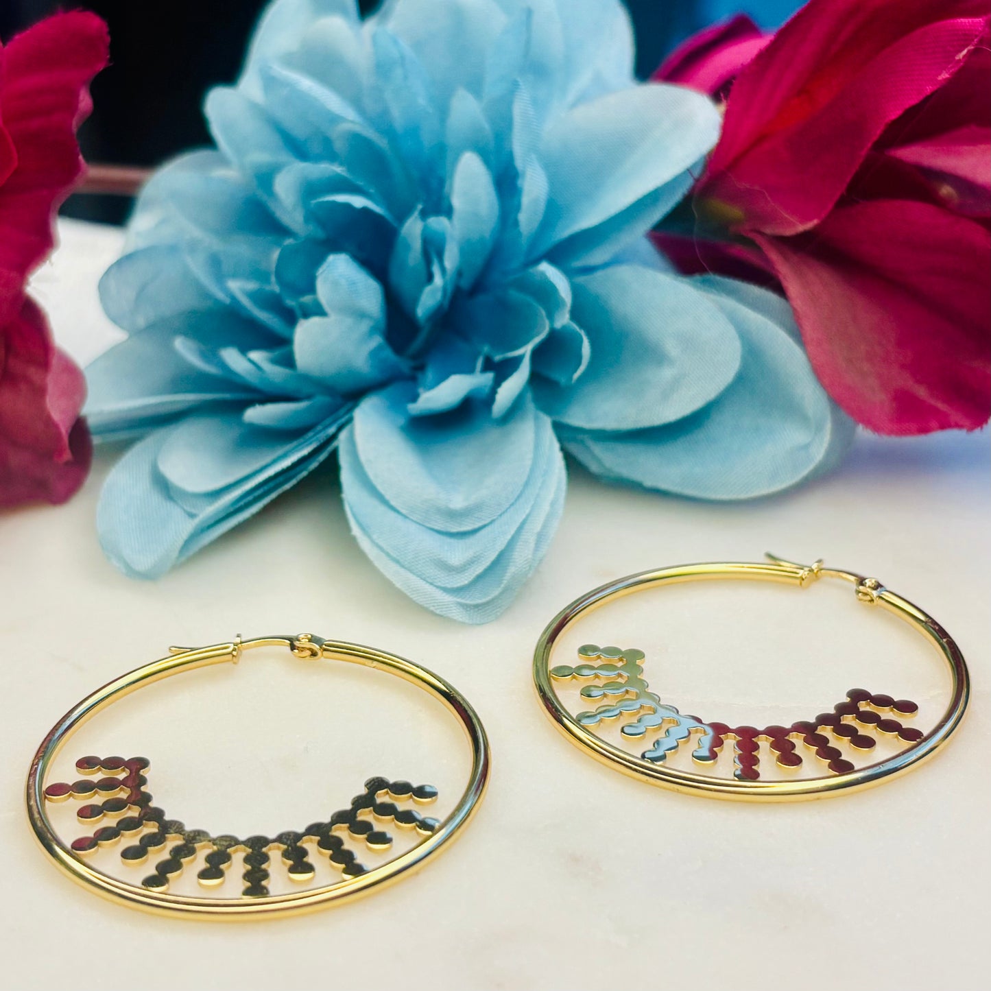 Sun Burst Hoops