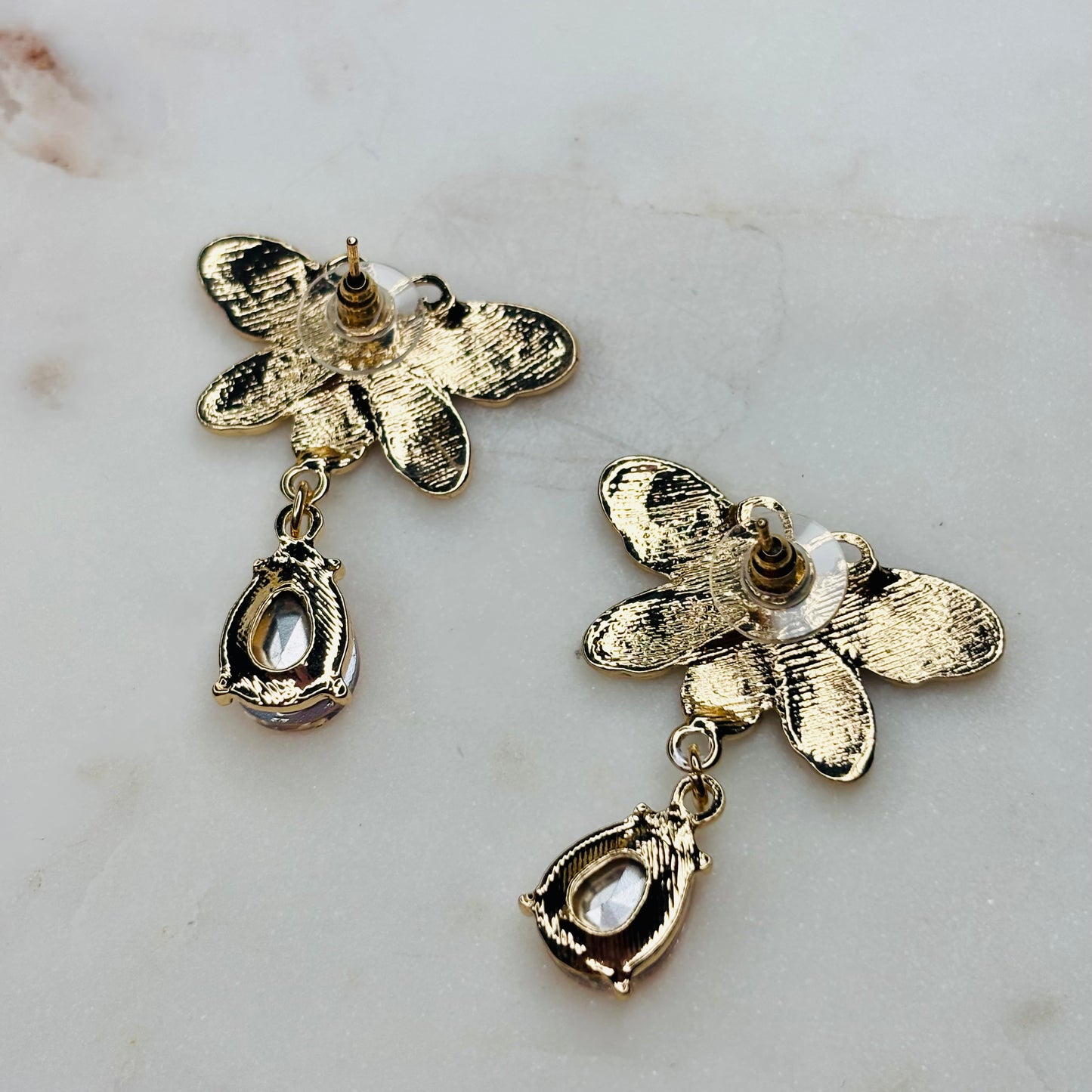 Peach Butterfly Earrings