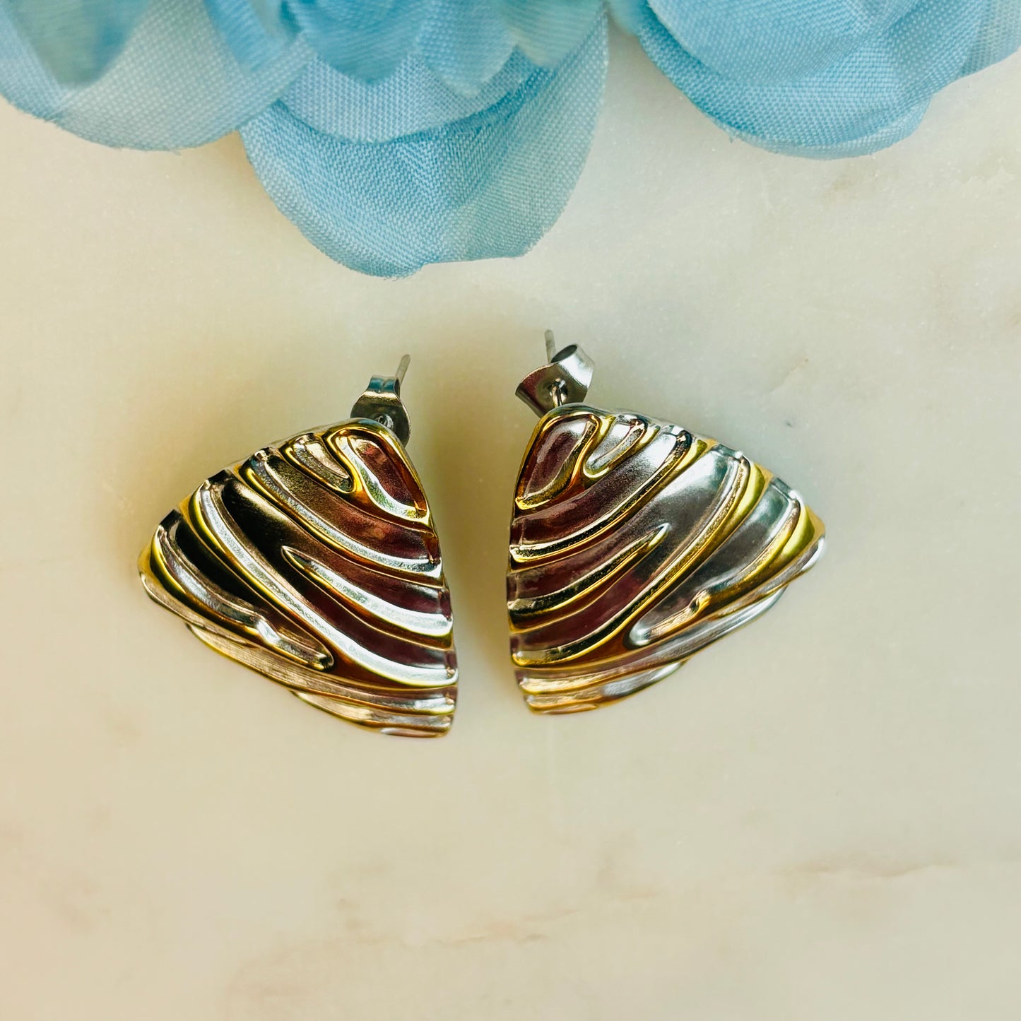 Dual-tone Triangular Studs