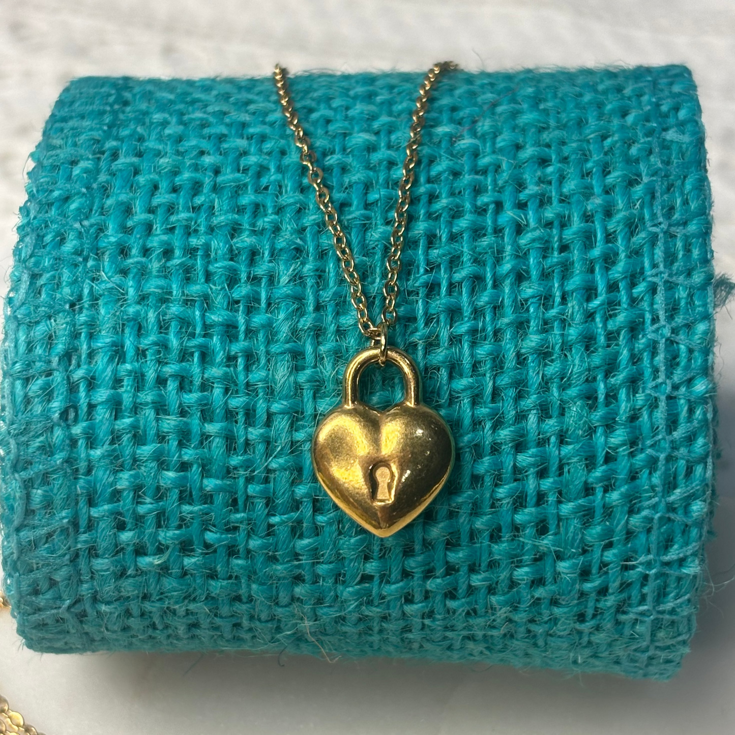 Gold Heart-Lock Necklace