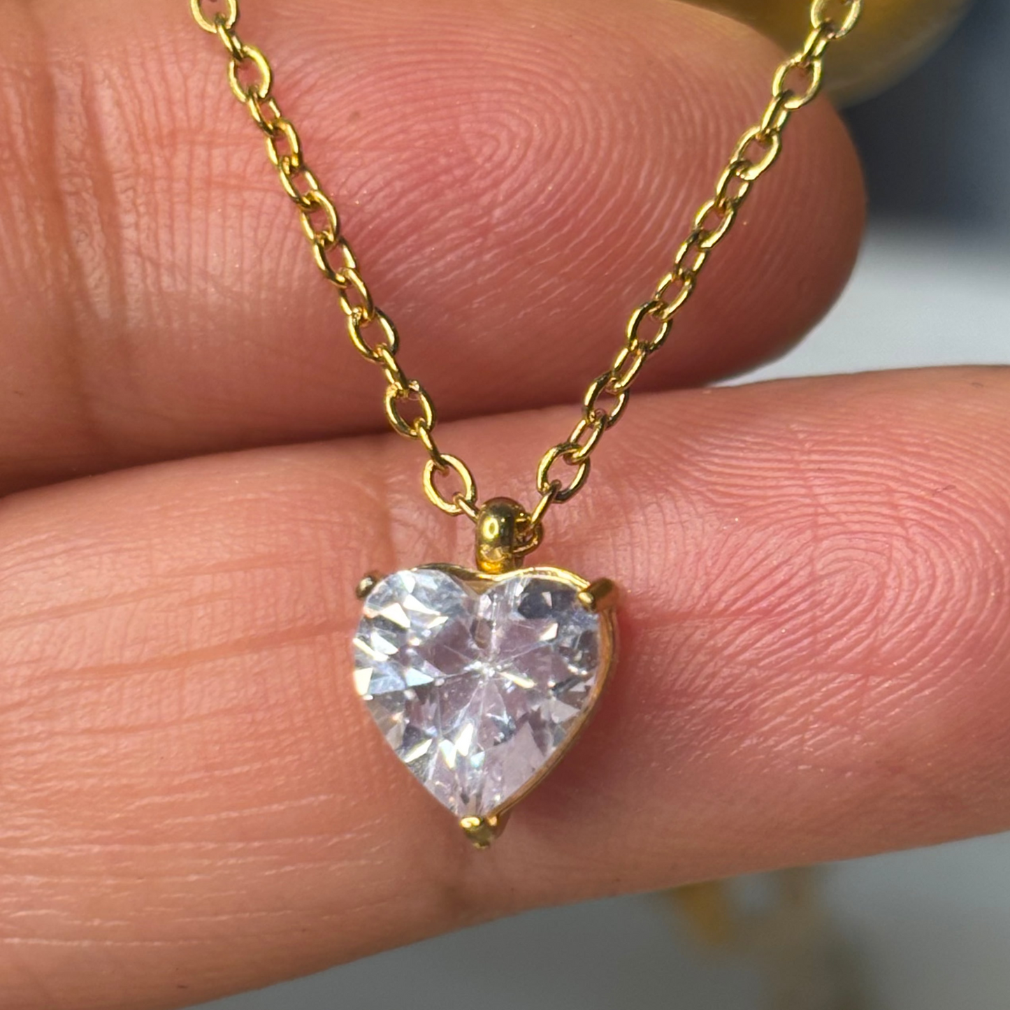 Zircon Heart Necklace