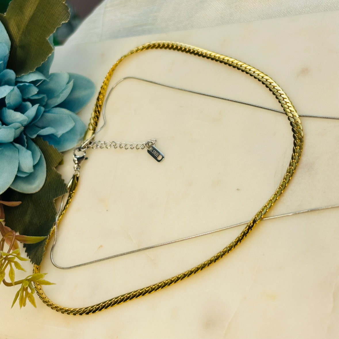 Dual-Tone Double-Layered Necklace