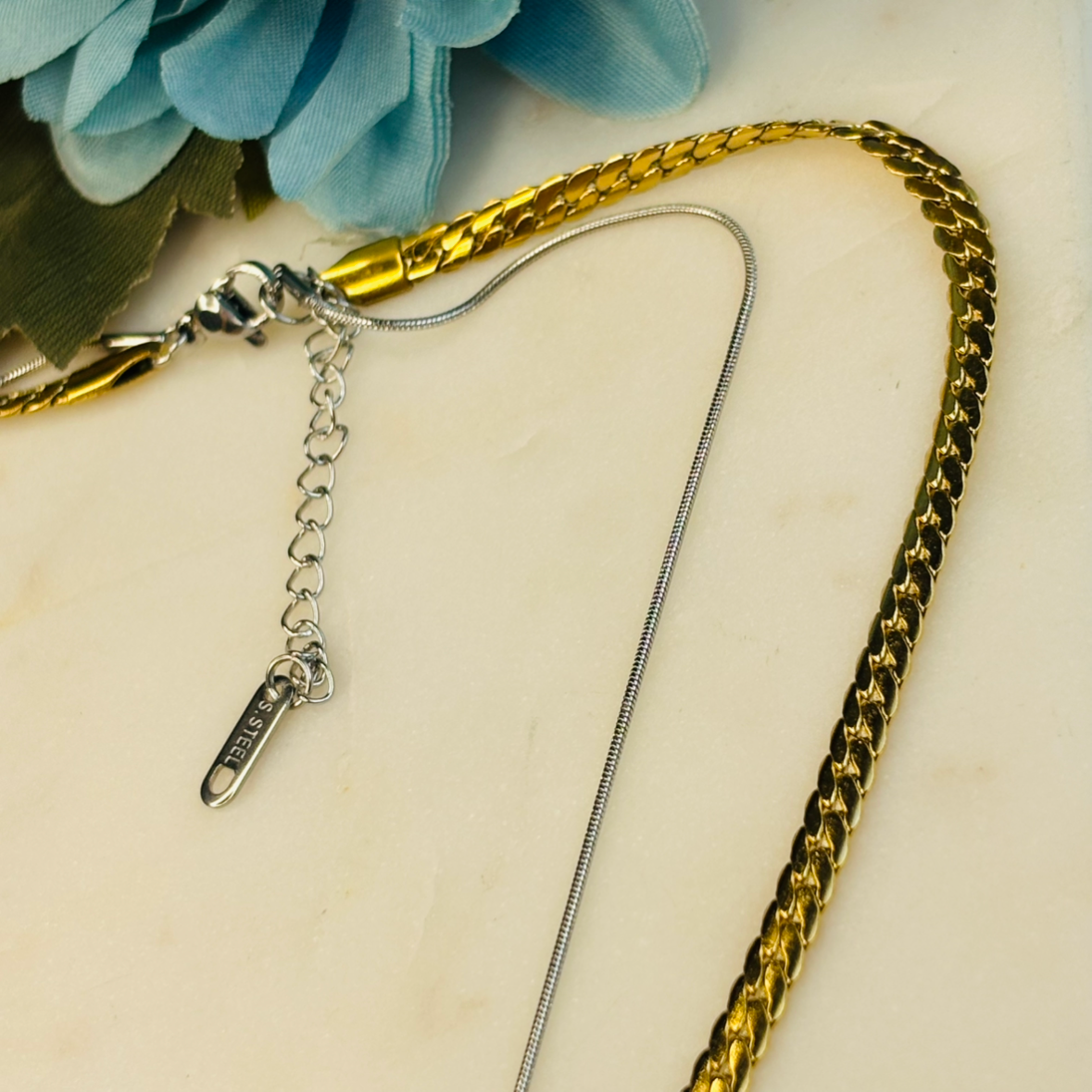 Dual-Tone Double-Layered Necklace