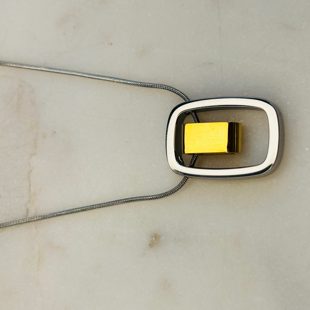 Dual-Tone Double-Layered Necklace