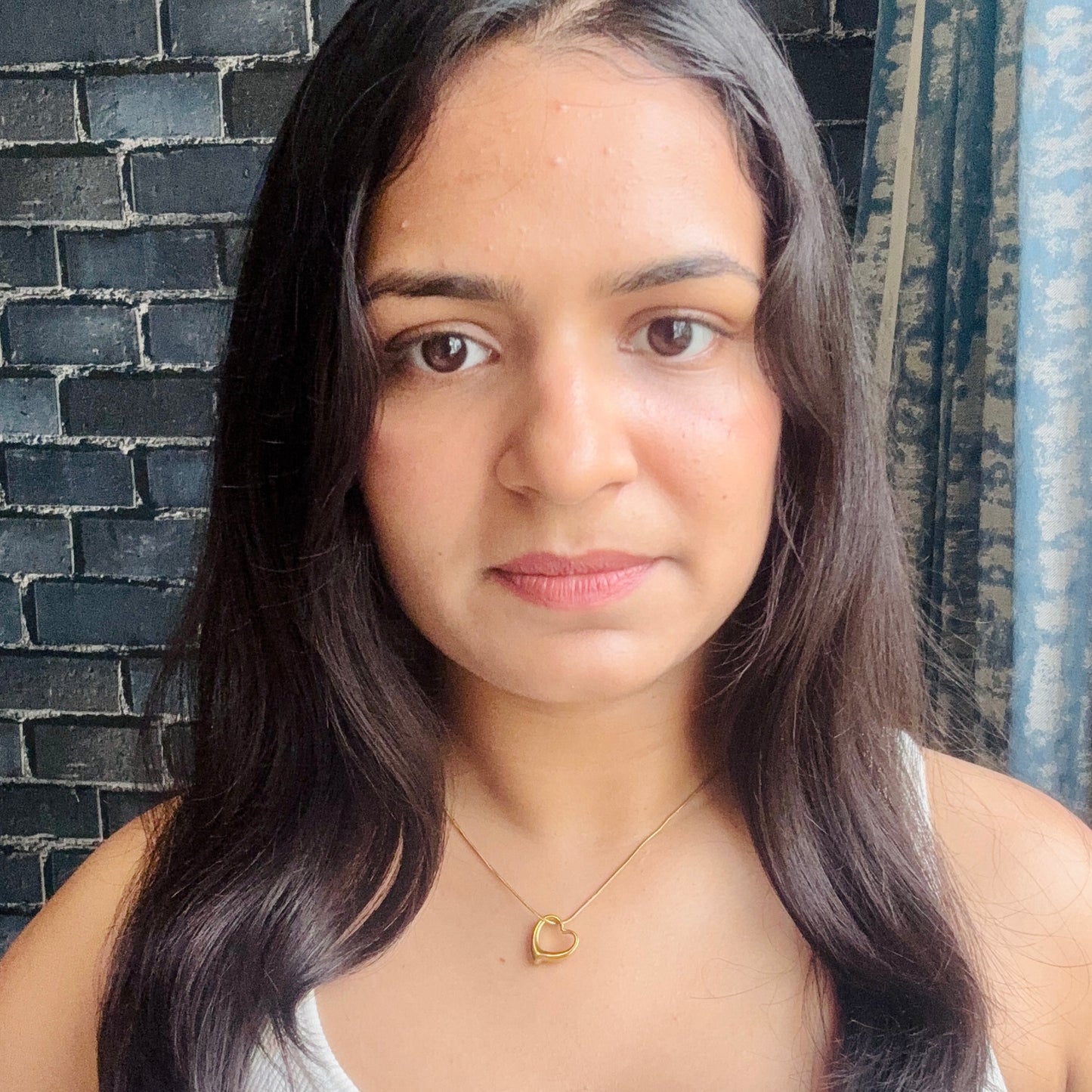 Golden Heart Framed Necklace