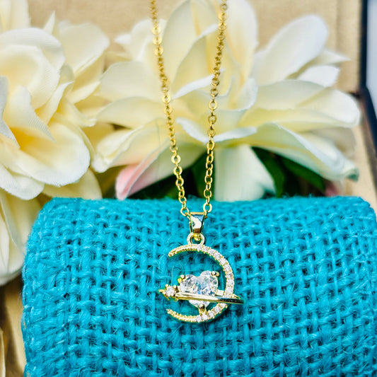 Moonlit Heart Necklace