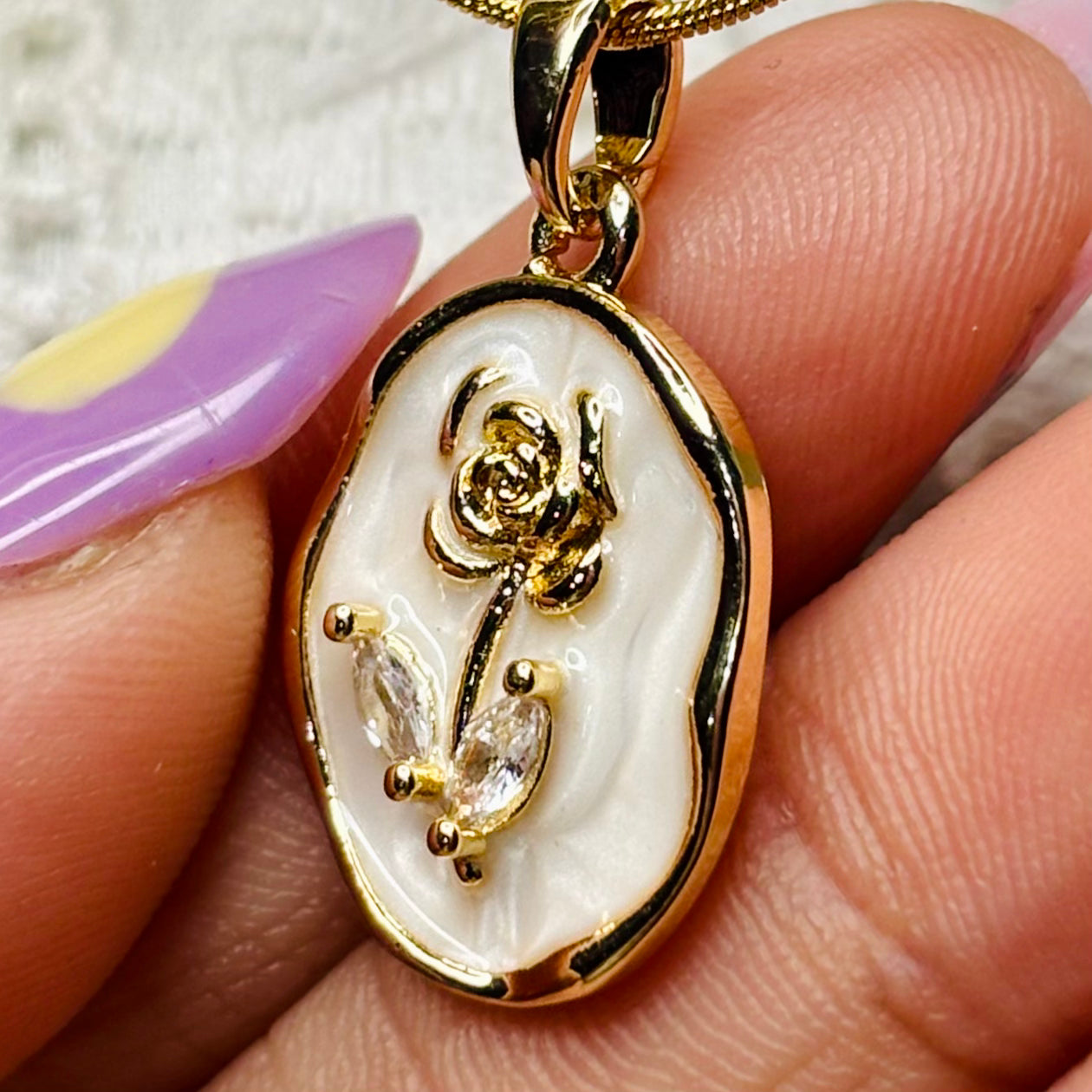 Rose Medallion Necklace