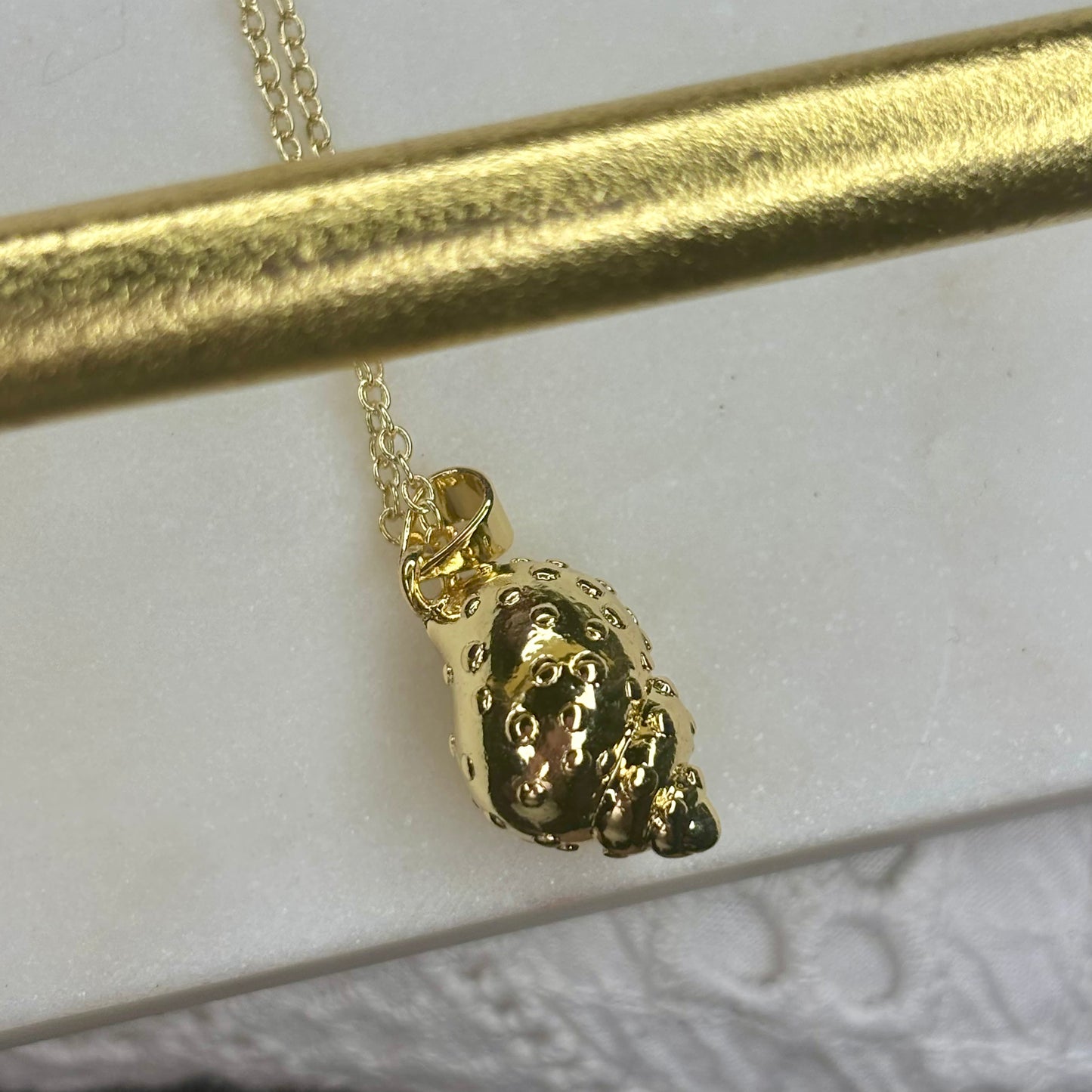 Croissant Textured Necklace