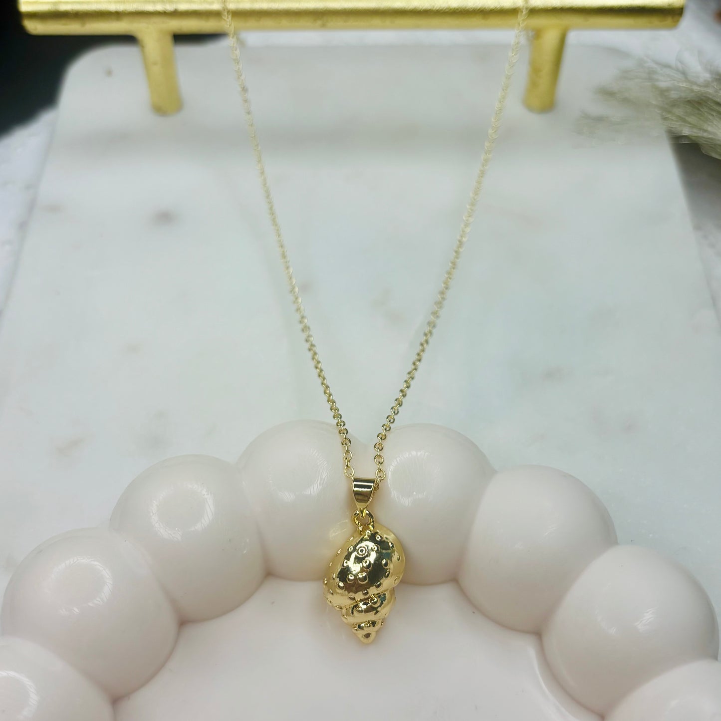 Croissant Textured Necklace