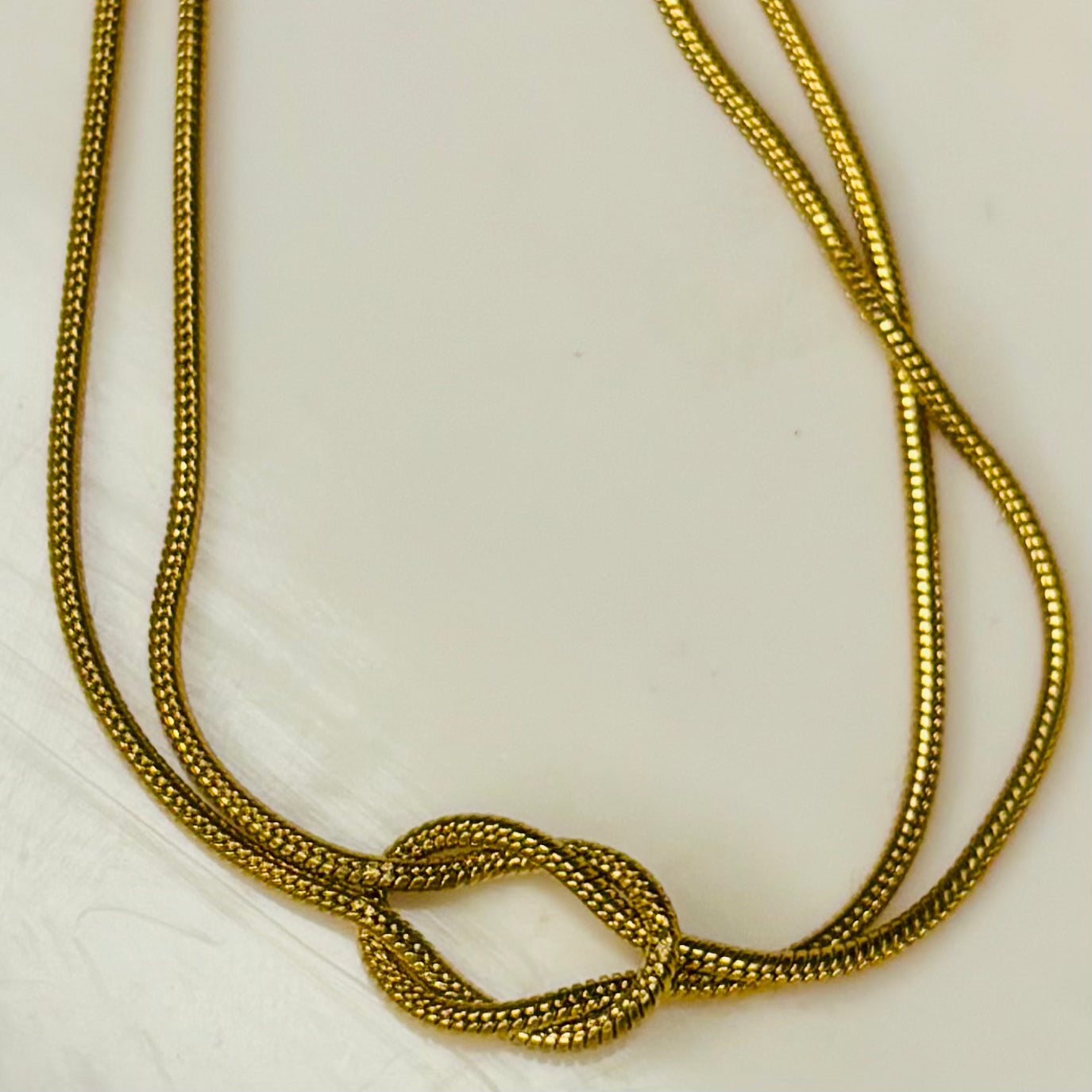 Golden Chain-Knot Necklace