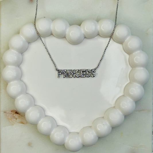 'PRINCESS' Silver Necklace