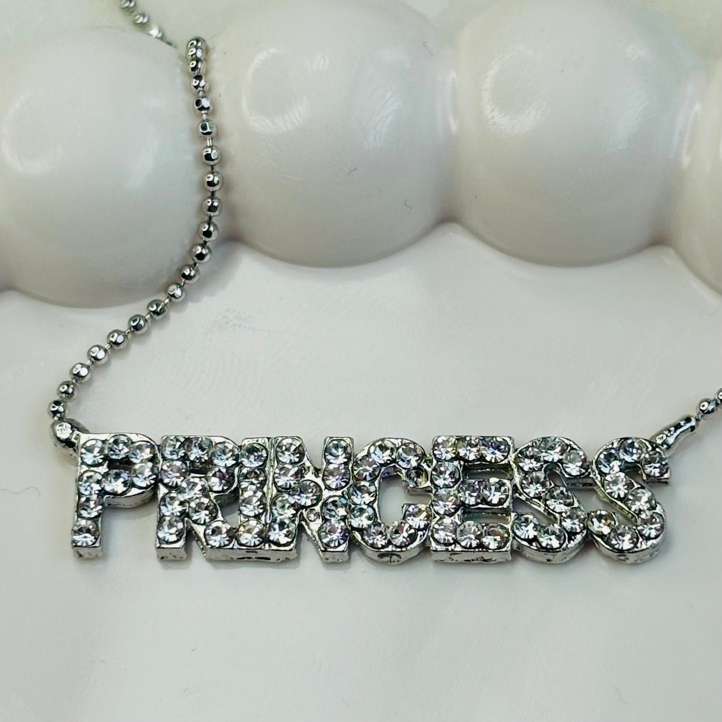 'PRINCESS' Silver Necklace
