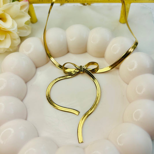 Golden Ribbon Snake Chain