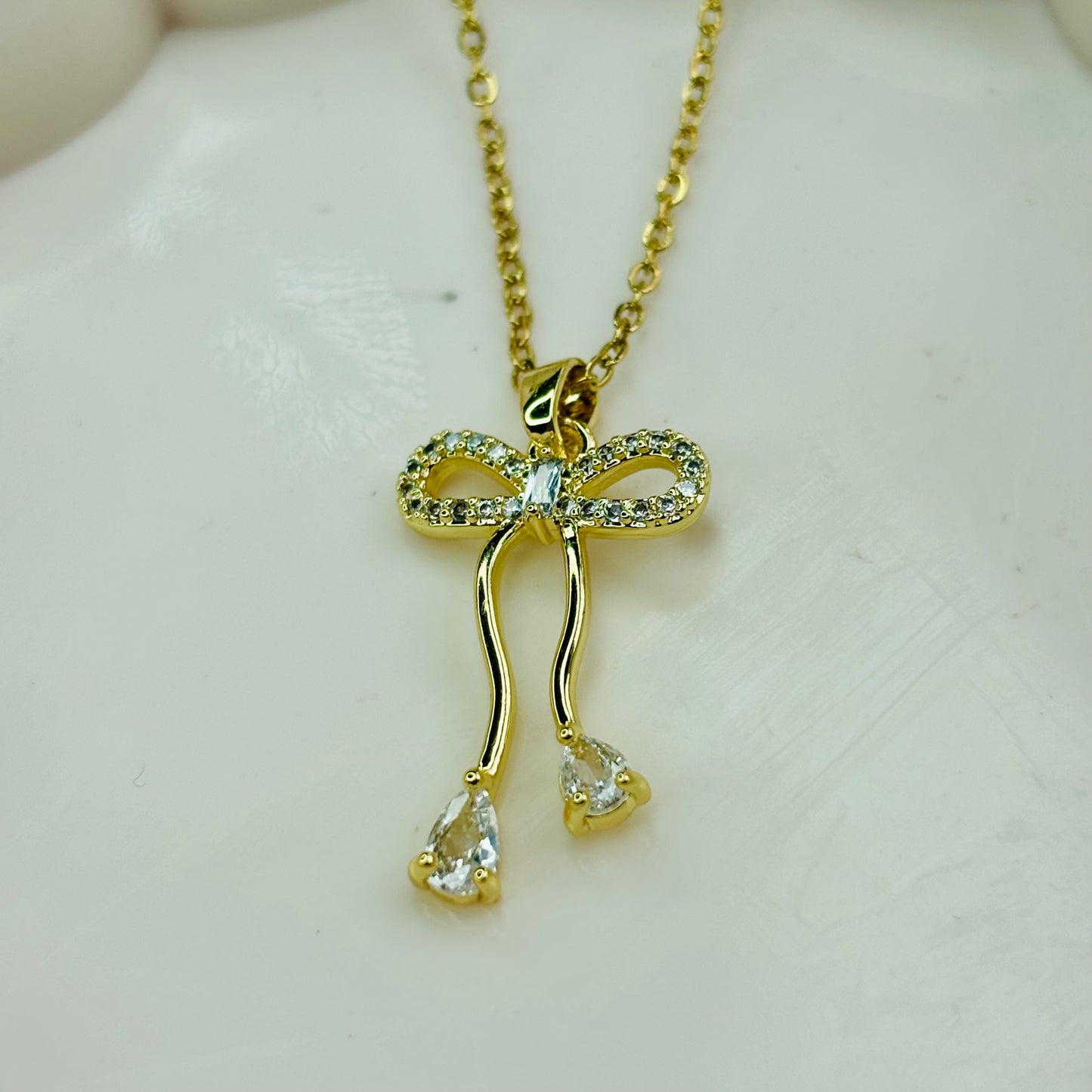 Sparkle Bow Necklace