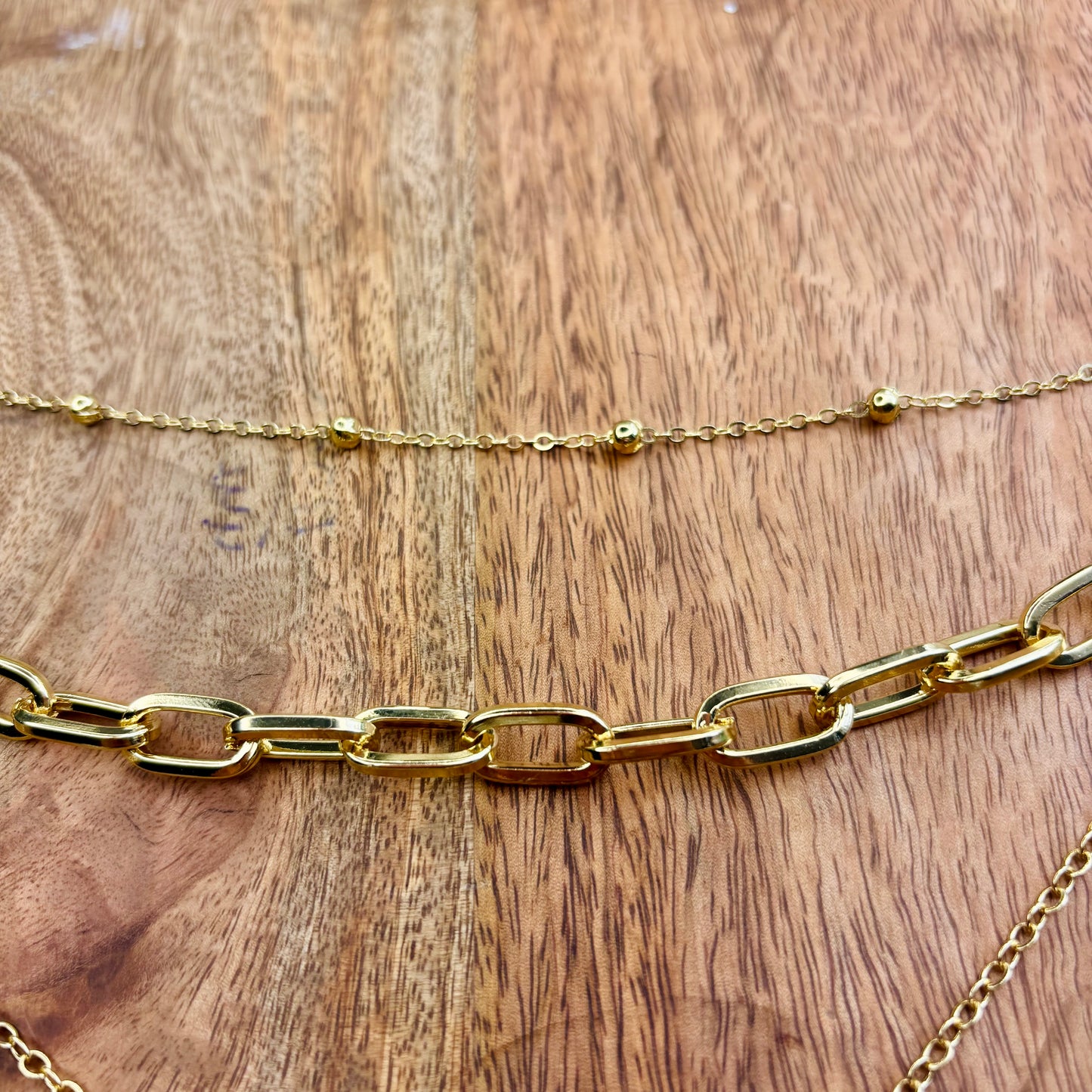 Pave Circle Triple-Layered Necklace