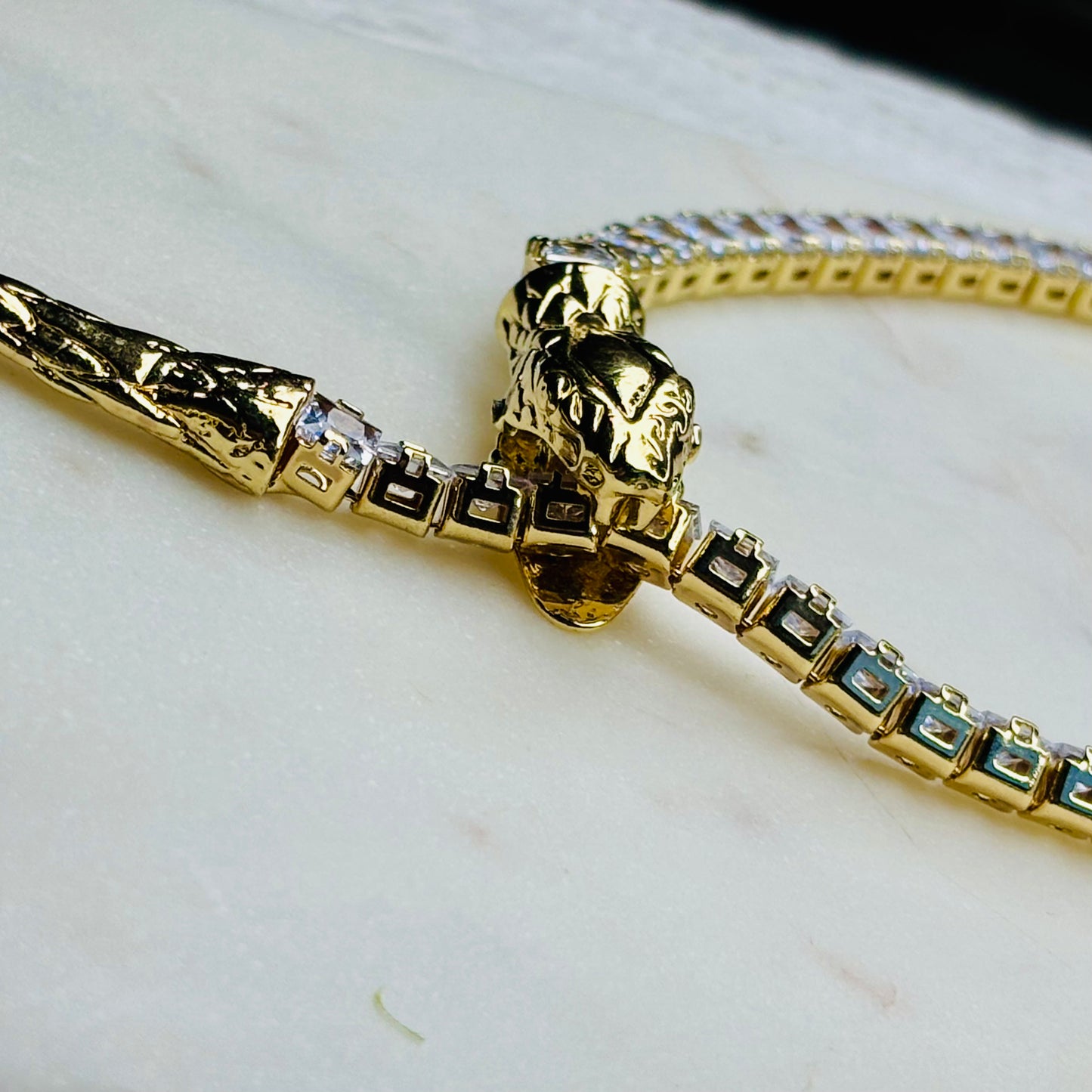 Golden Serpent Statement Necklace