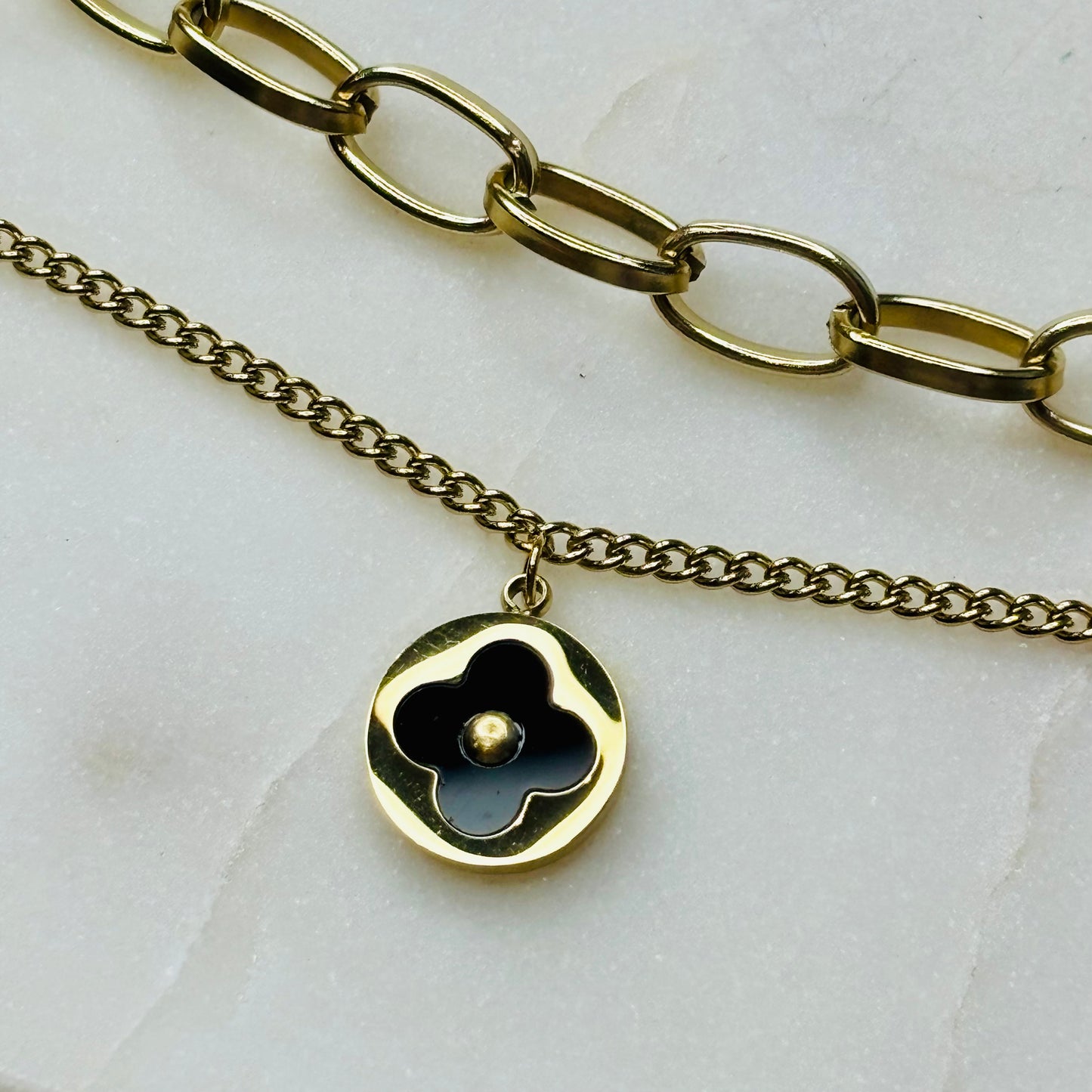 Midnight Golden Layered Necklace