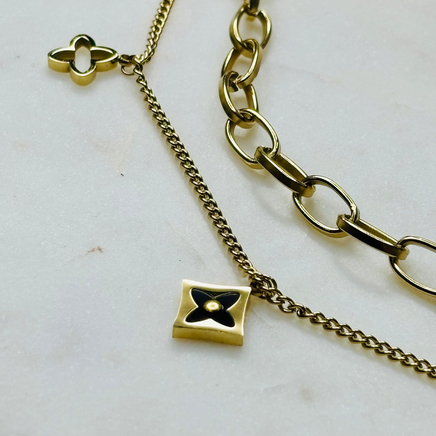 Midnight Golden Layered Necklace