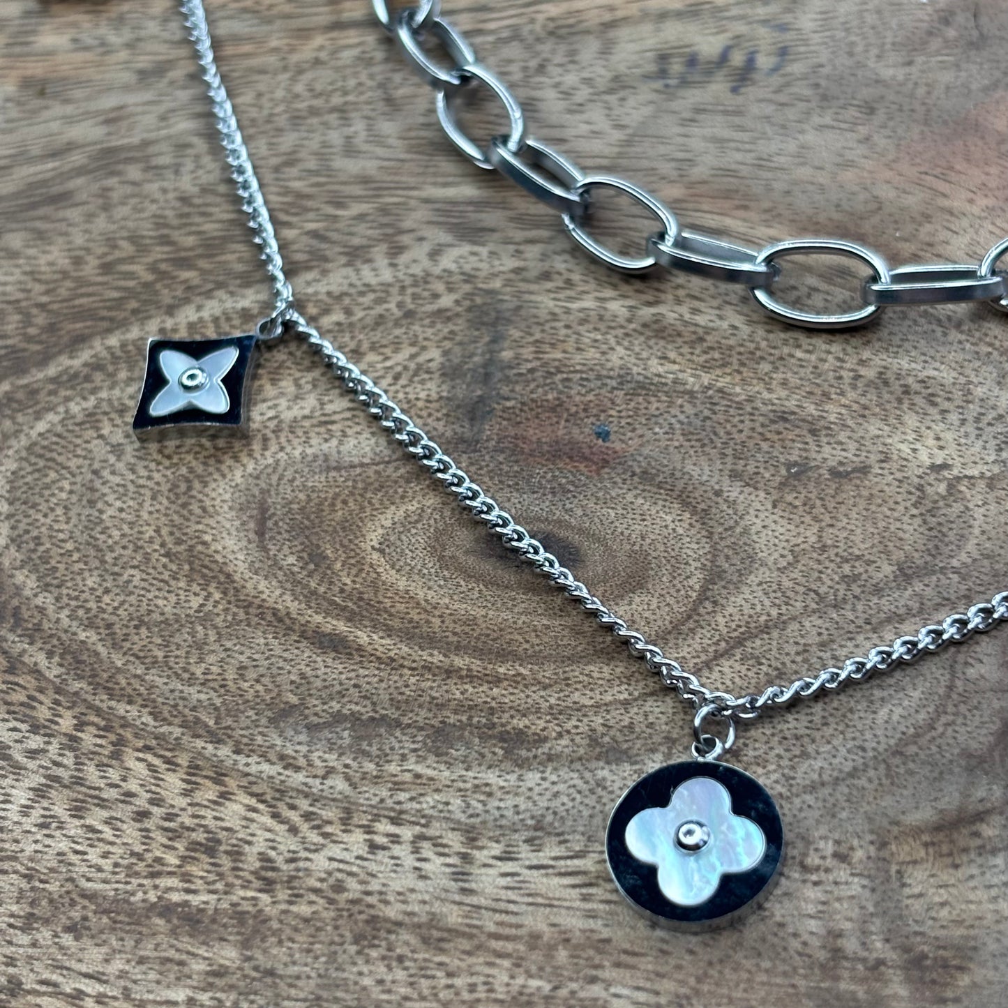 Silver Double-Layered Necklace