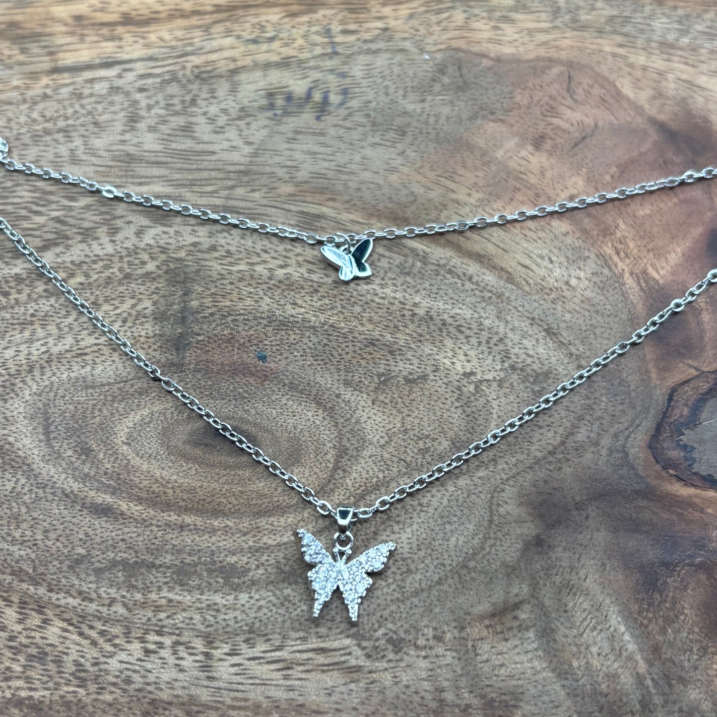 Dainty Double Butterfly Necklace