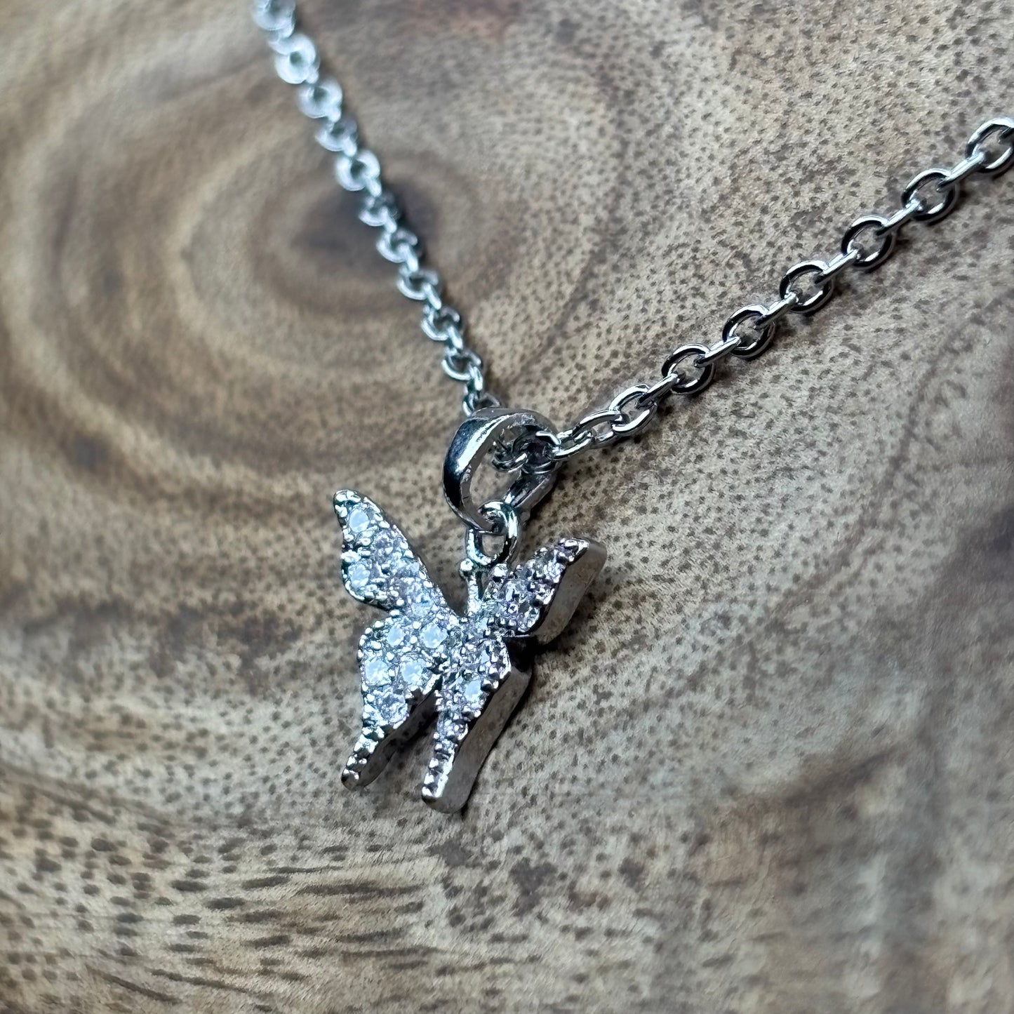 Dainty Double Butterfly Necklace