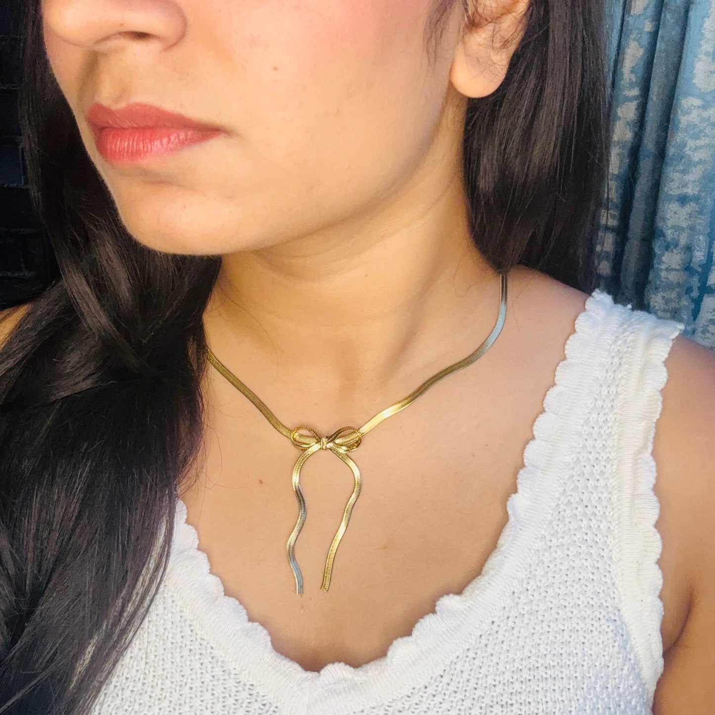 Golden Ribbon Snake Chain