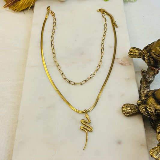 Serpent Layered Necklace