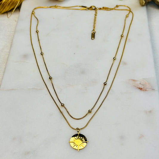 Sun Double-Layered Necklace
