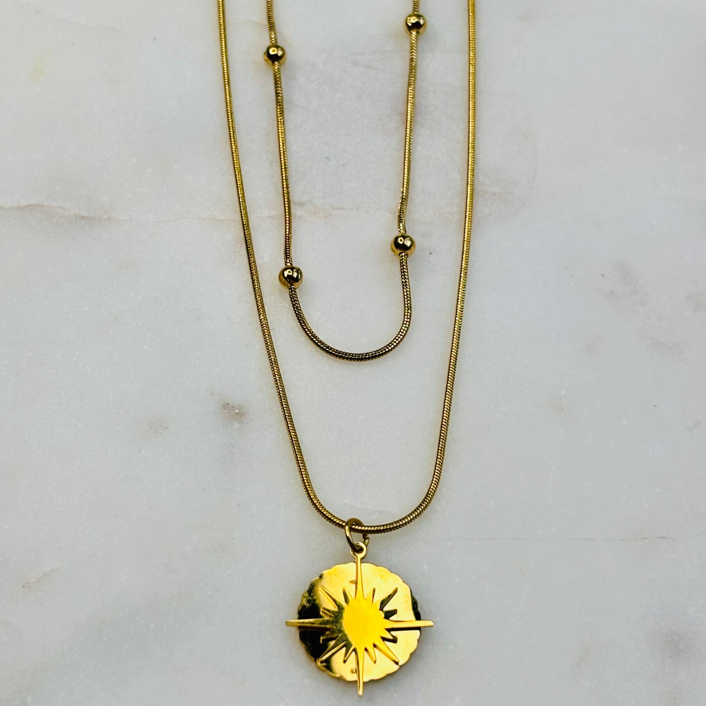 Sun Double-Layered Necklace