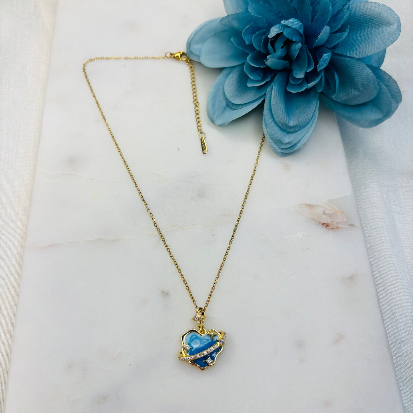 Starry-Sky Heart Necklace