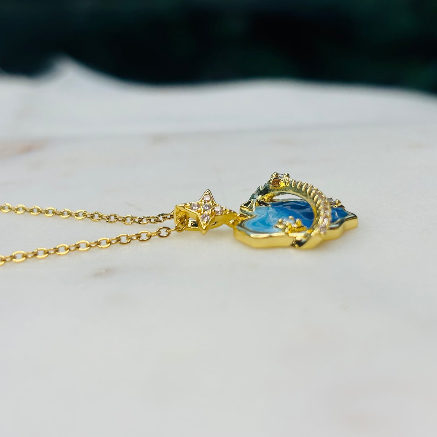 Starry-Sky Heart Necklace