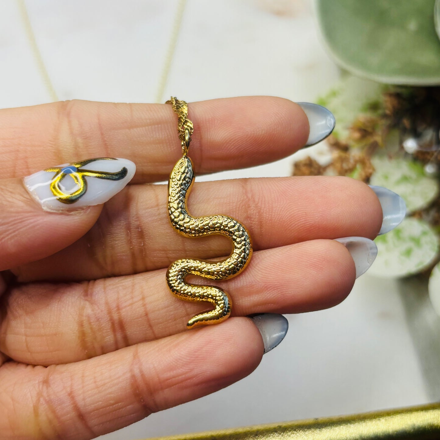 Knotted Serpent Layered Necklace