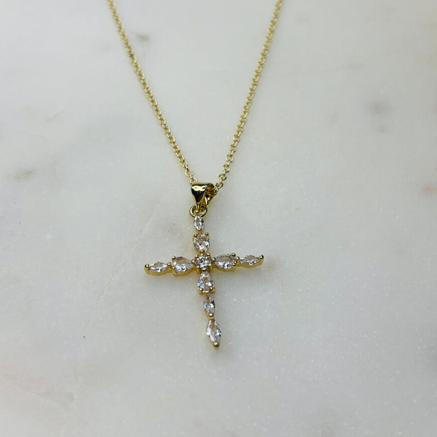 Zircon Cross Necklace