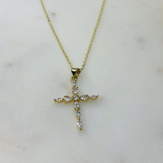 Zircon Cross Necklace