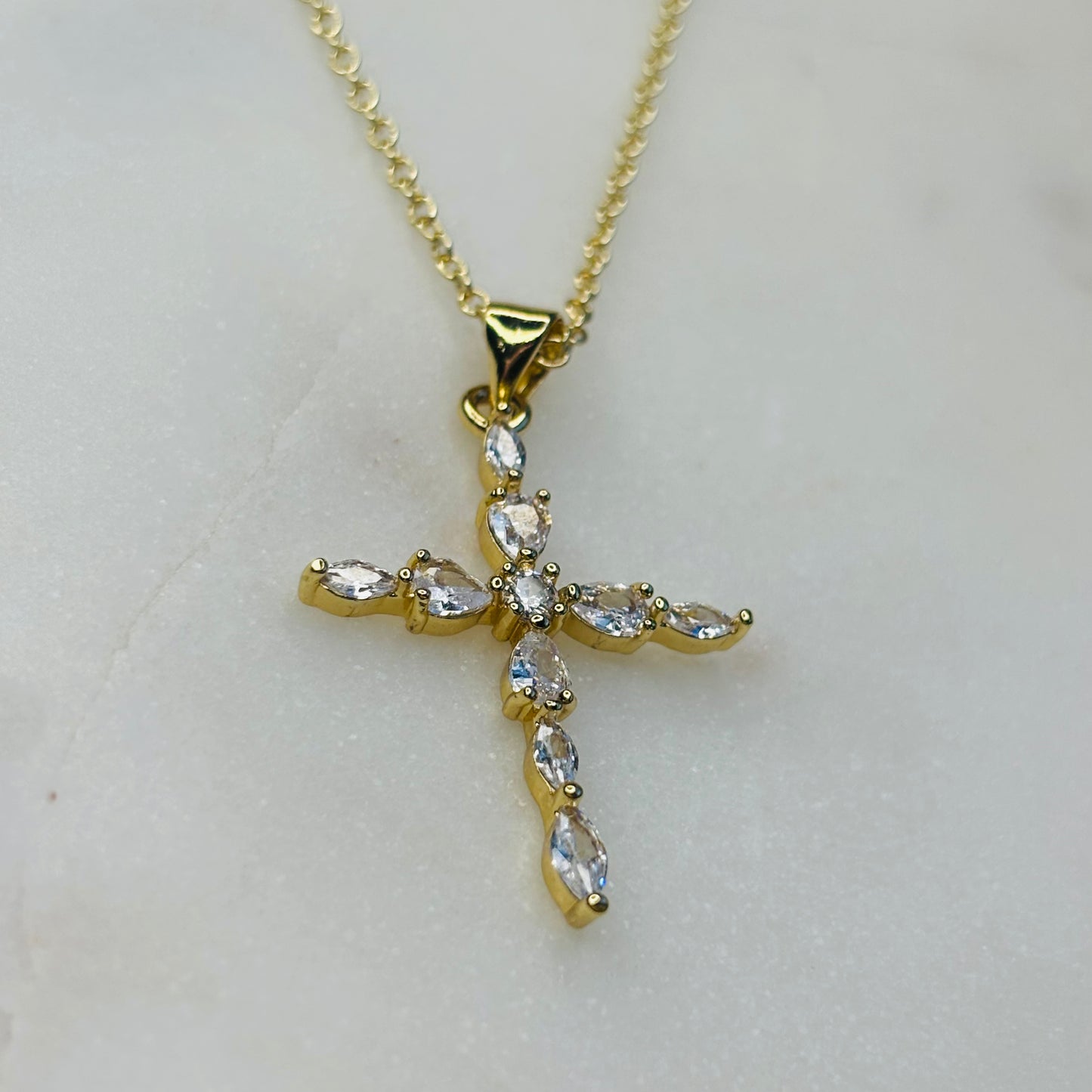 Zircon Cross Necklace