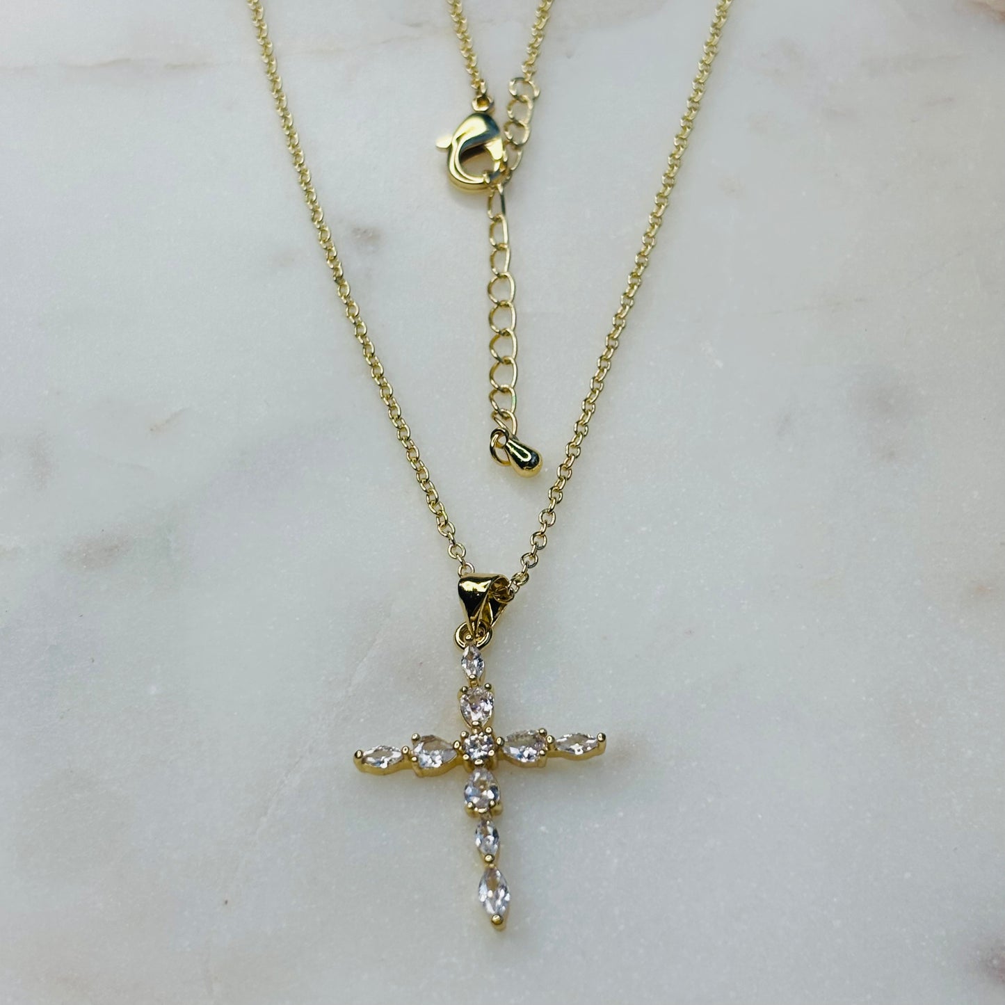 Zircon Cross Necklace