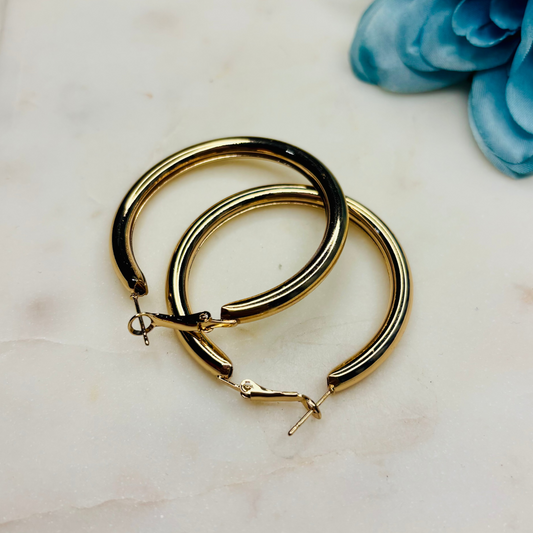Chunky Golden Hoops