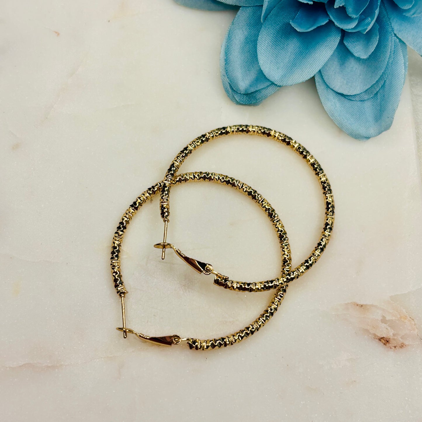 Big Textured Hoops