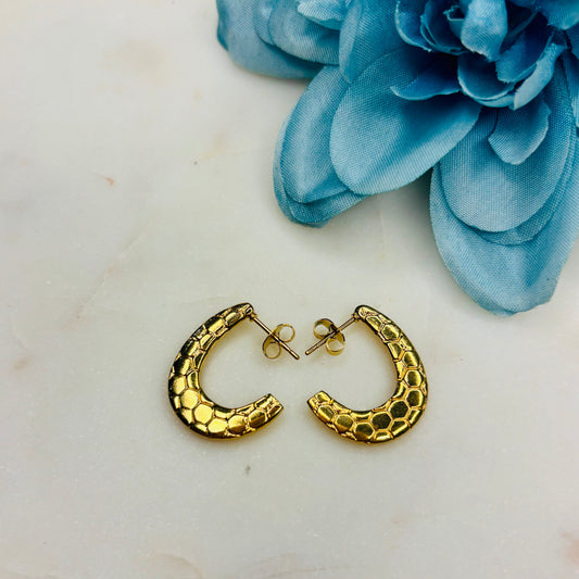 Honeycomb Crescent Hoops
