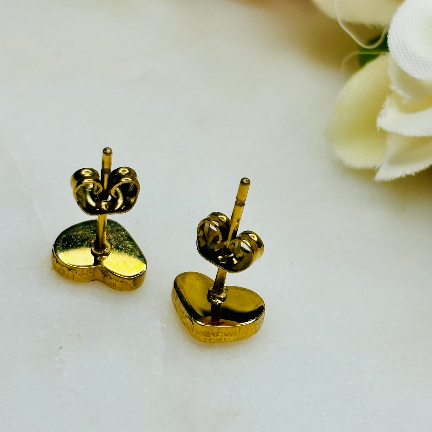 Cute Gold Heart Studs