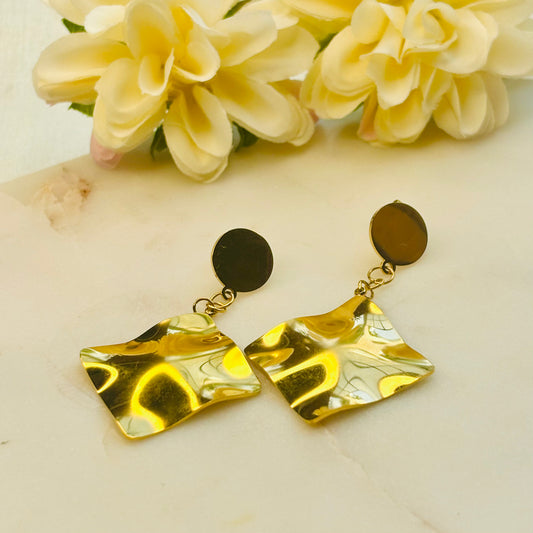 Golden Diamond Danglers