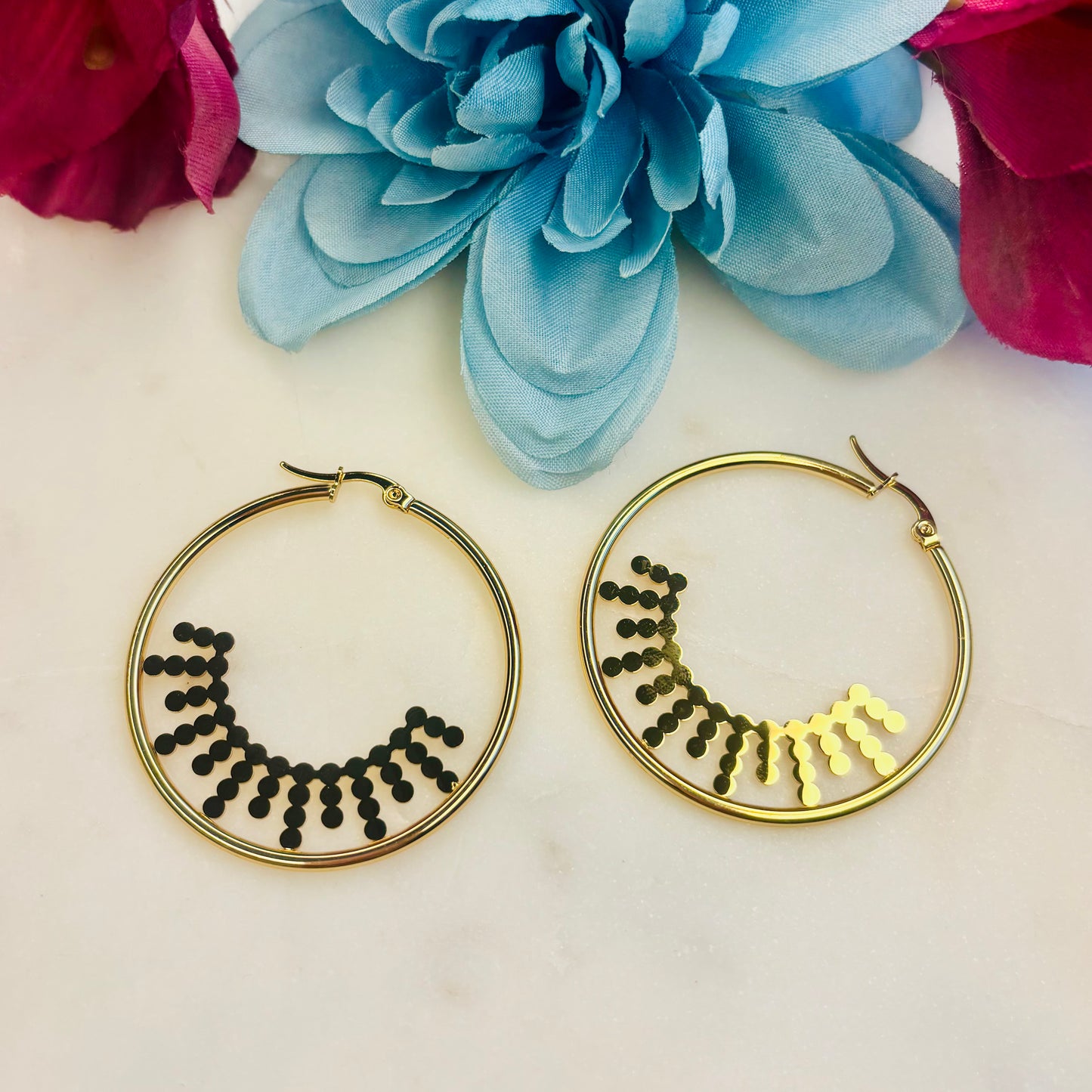 Sun Burst Hoops