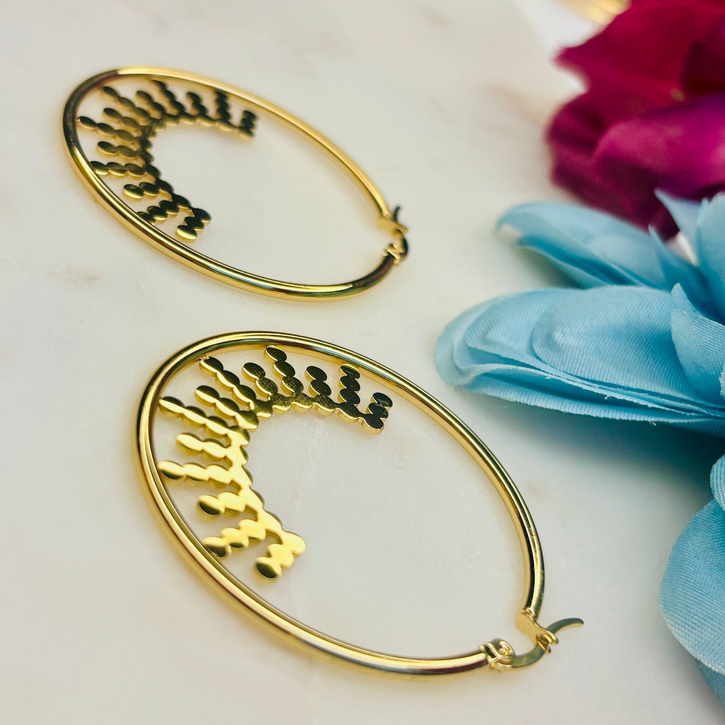 Sun Burst Hoops