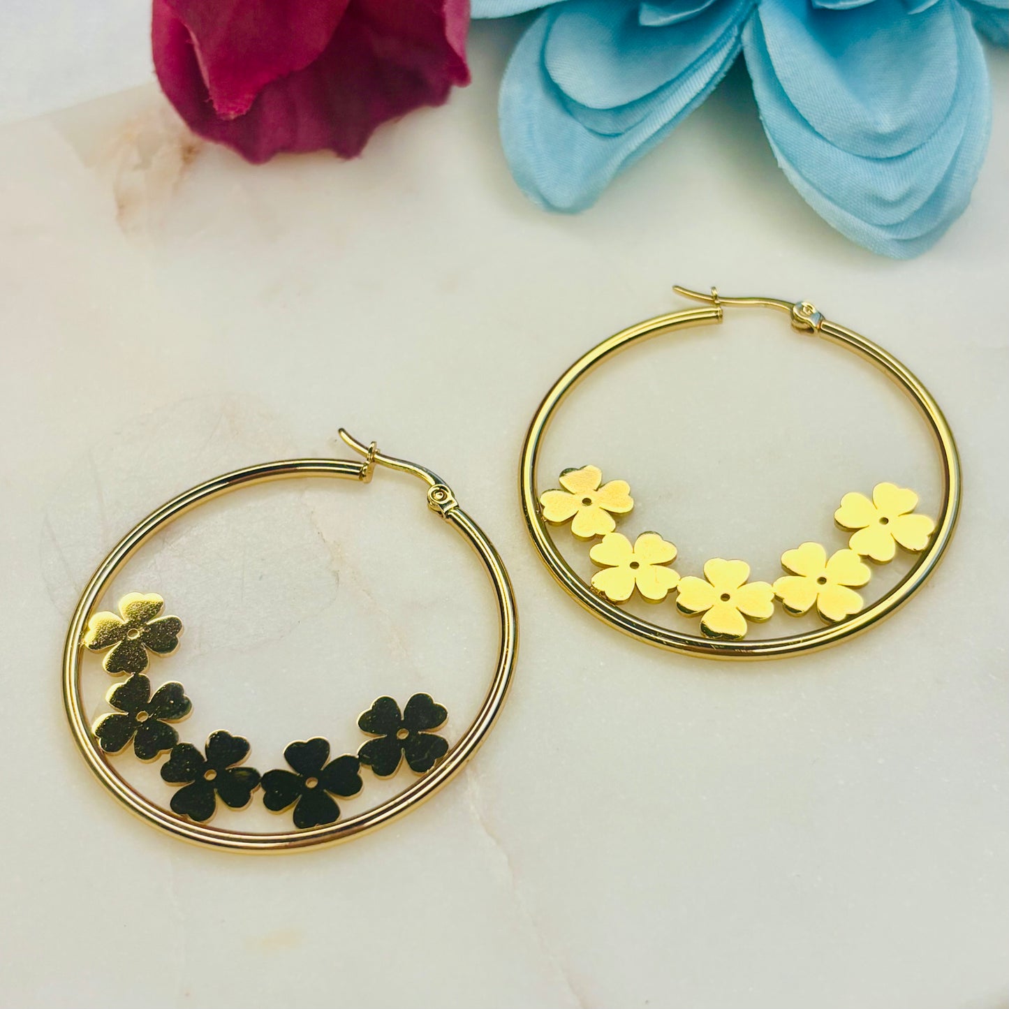 Sunshine Floral Hoops
