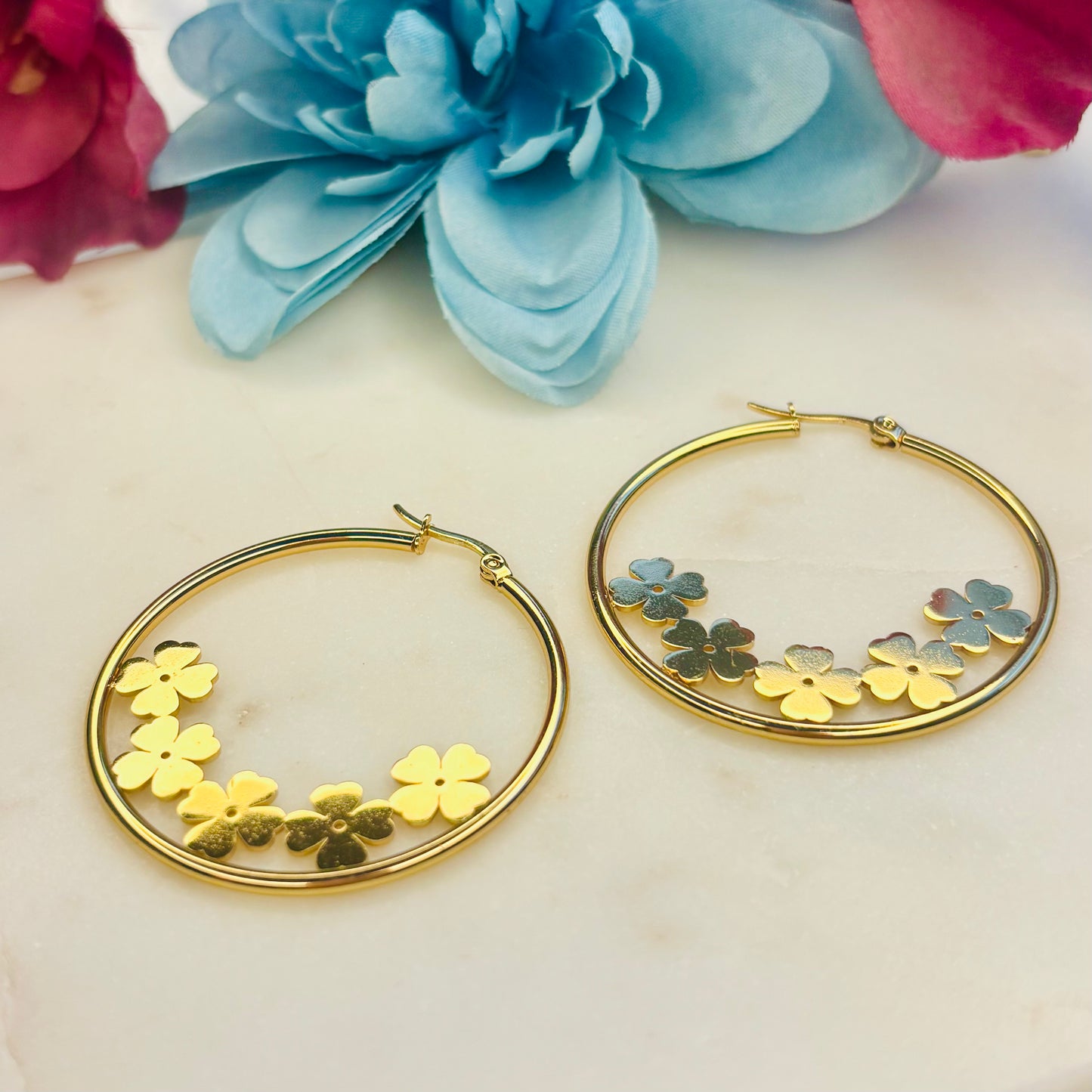 Sunshine Floral Hoops